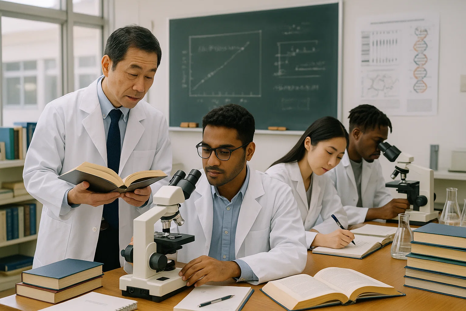 Researchers at a Japanese university under Matsumae International Fellowship