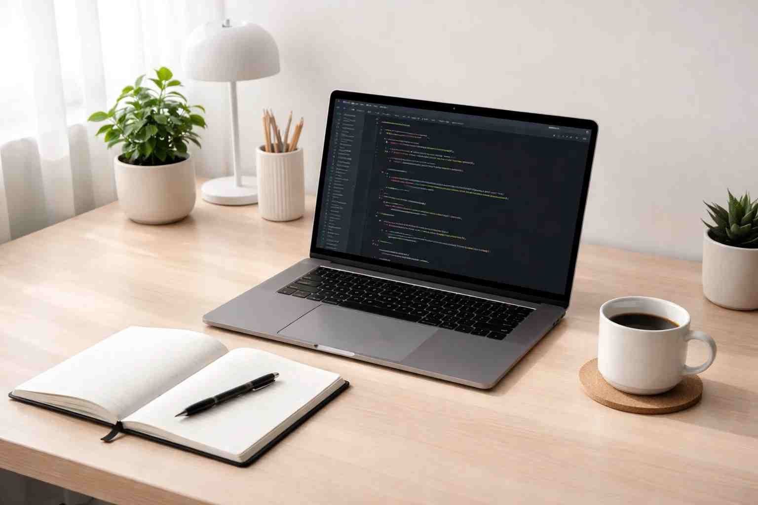 Minimal workspace representing tech scholarship study focus