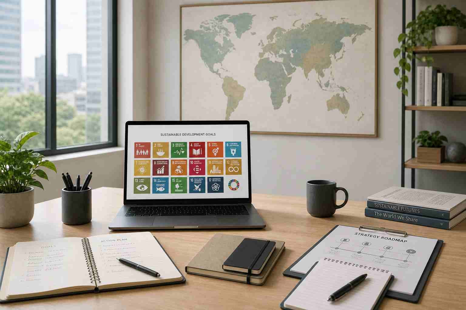 Global workspace representing youth leadership for SDGs